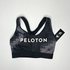 Peloton x Adidas Black Gray Sports Bra
